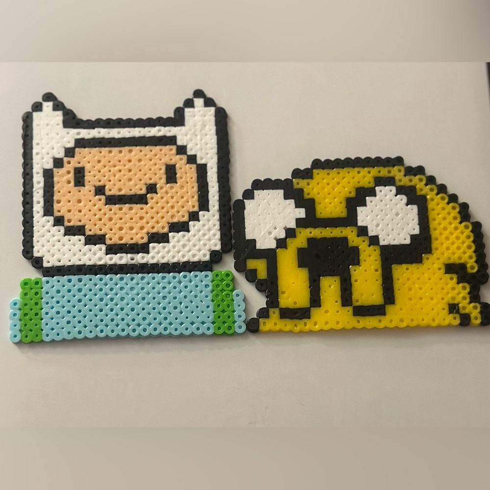finn and jake adventure time perler beads